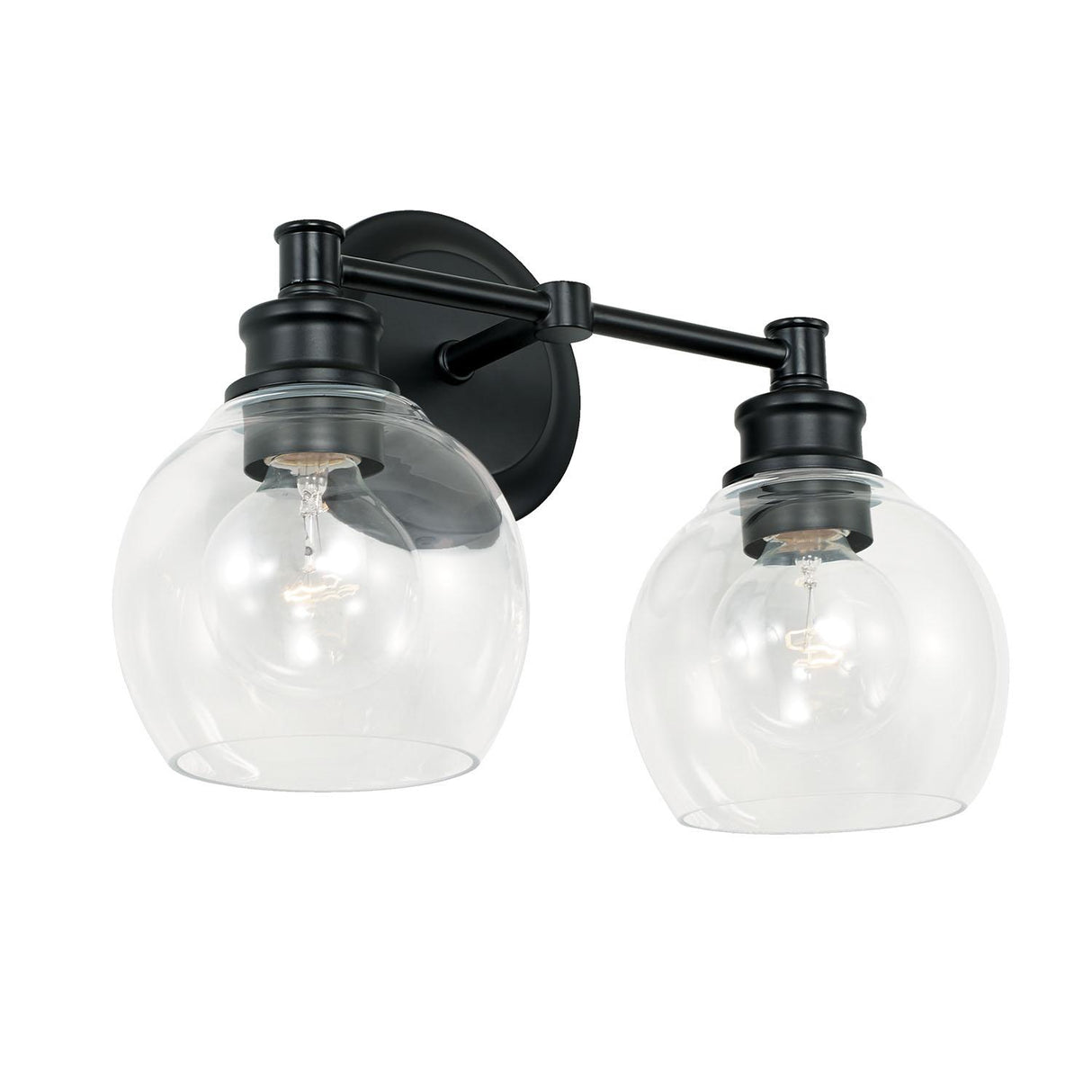 Capital Lighting 121121MB-426 Mid Century 2 Light Vanity Matte Black