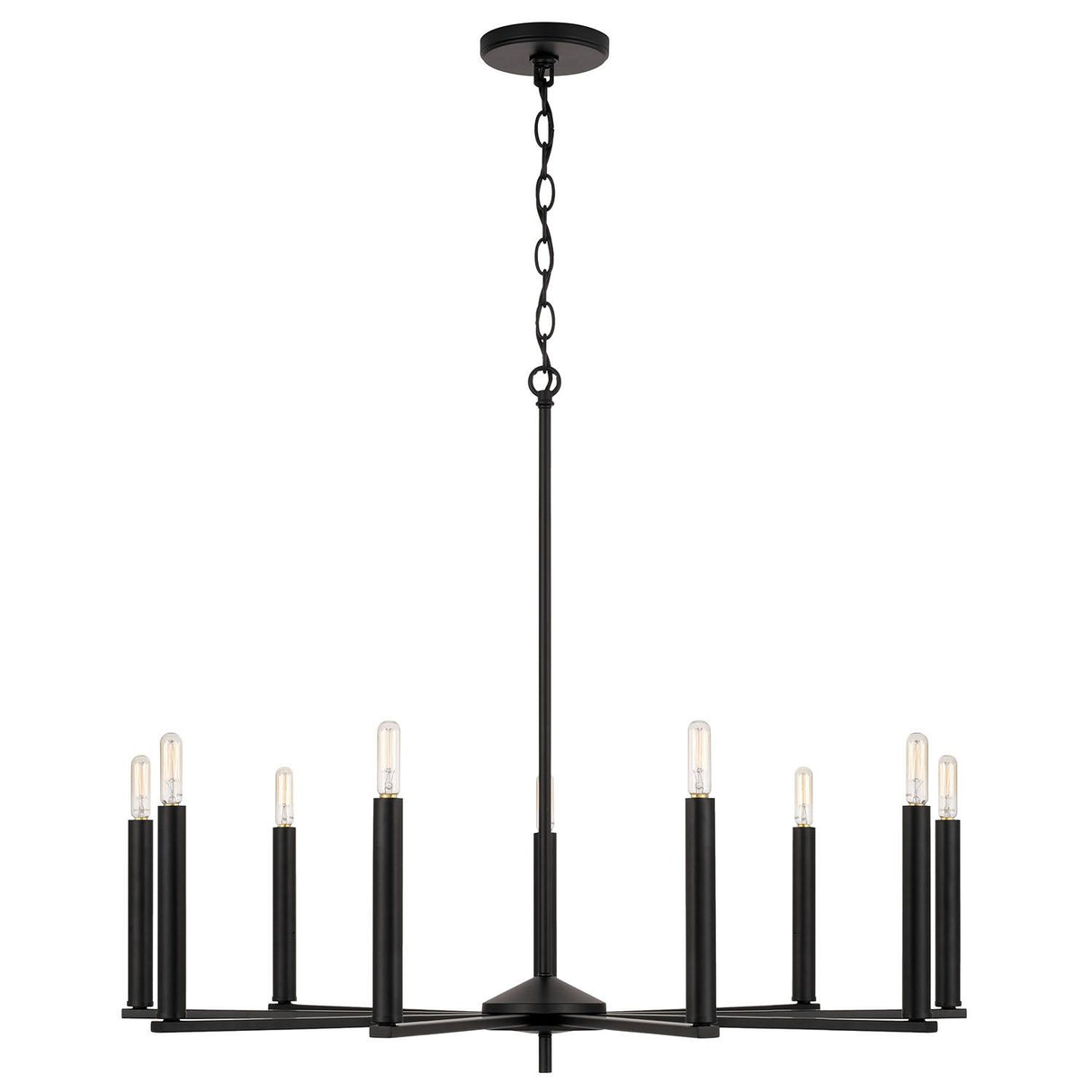 Capital Lighting 448691MB Portman 9 Light Chandelier Matte Black
