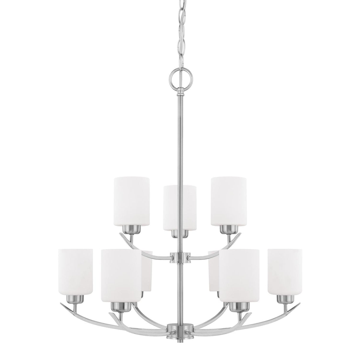 Capital Lighting 415291BN-338 Dixon 9 Light Chandelier Brushed Nickel