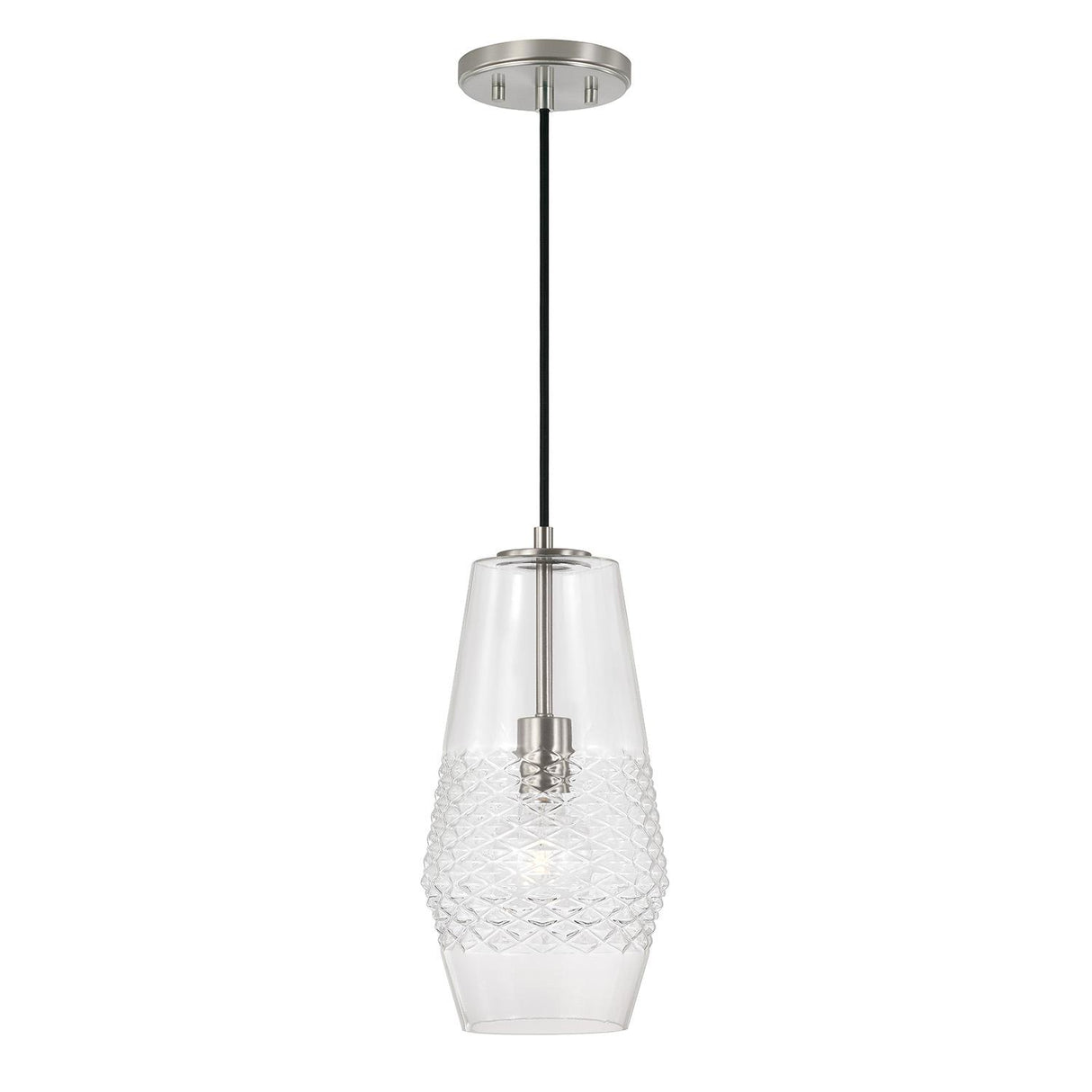 Capital Lighting 345011BN Dena 1 Light Pendant Brushed Nickel