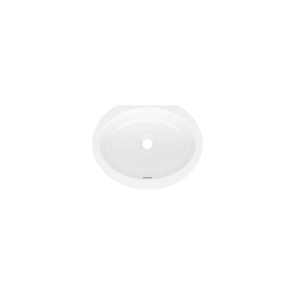 Kaali 18" x 14" Undermount Oval Lavatory Sink Standard White