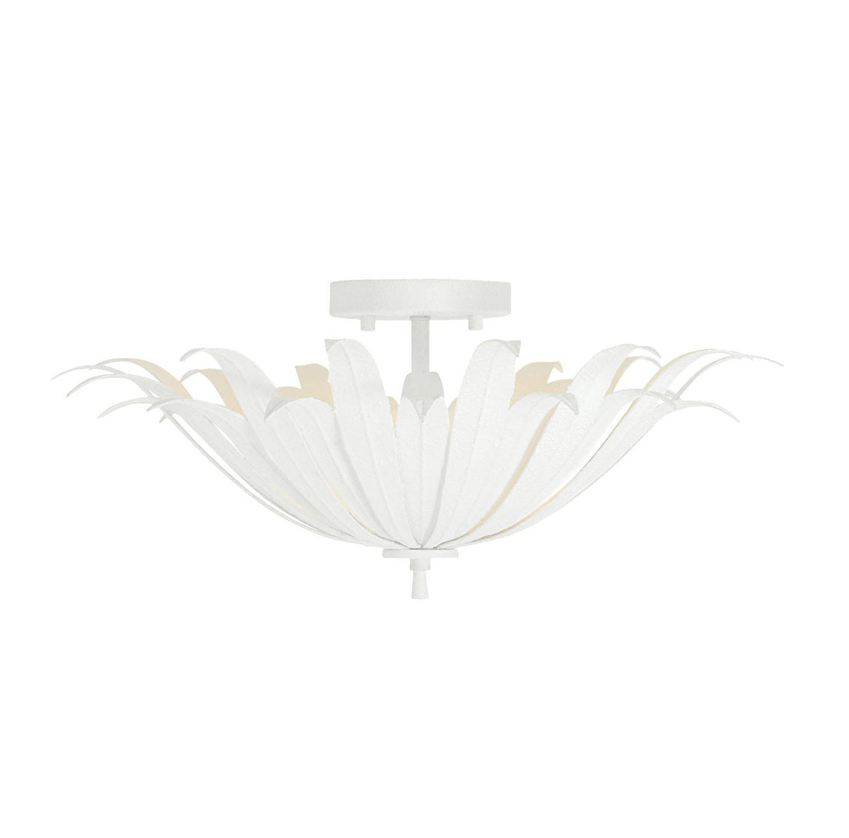 Capital Lighting 249531XW Eden 3 Light Dual Mount Semi-Flush/Pendant Textured White