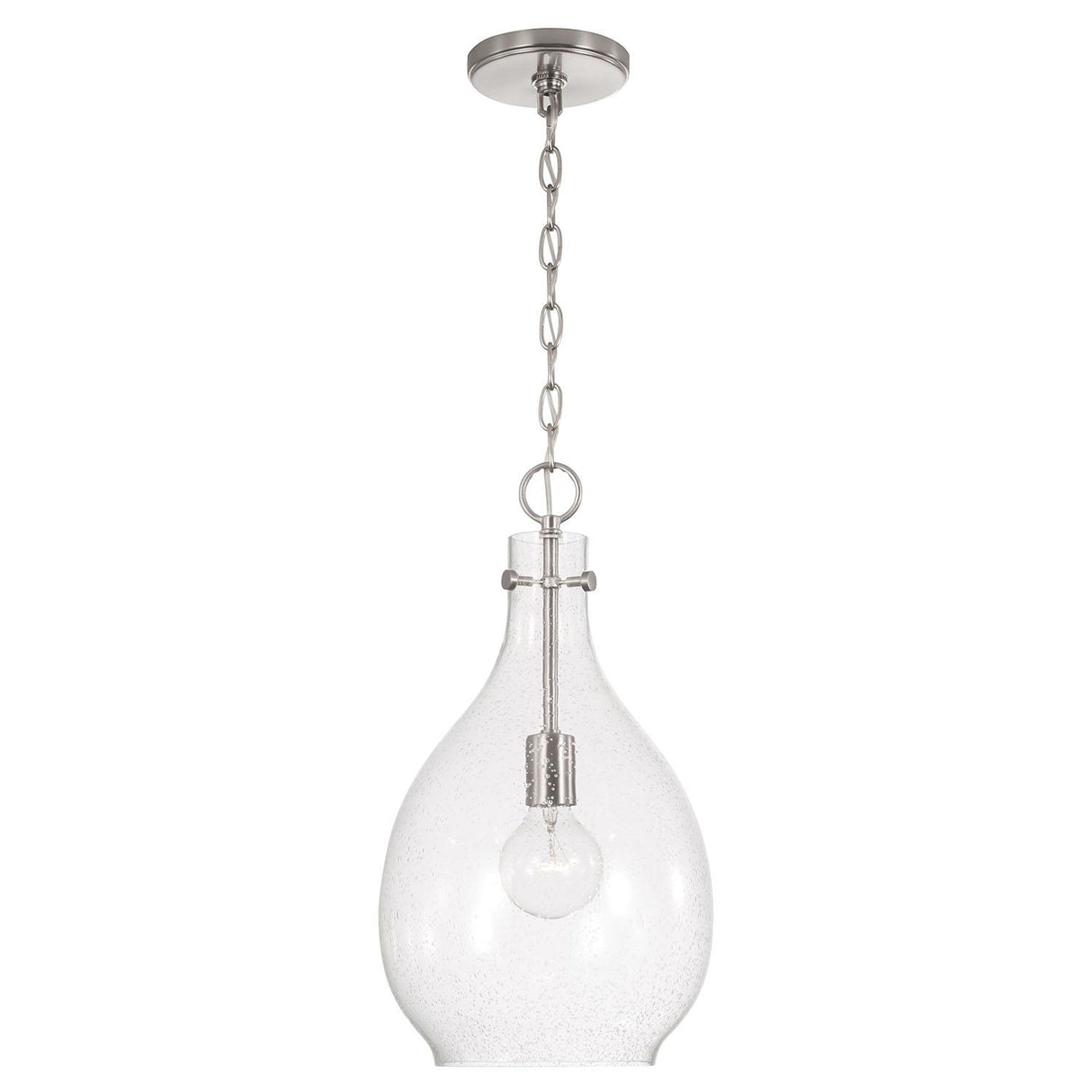Capital Lighting 349011BN Brentwood 1 Light Pendant Brushed Nickel