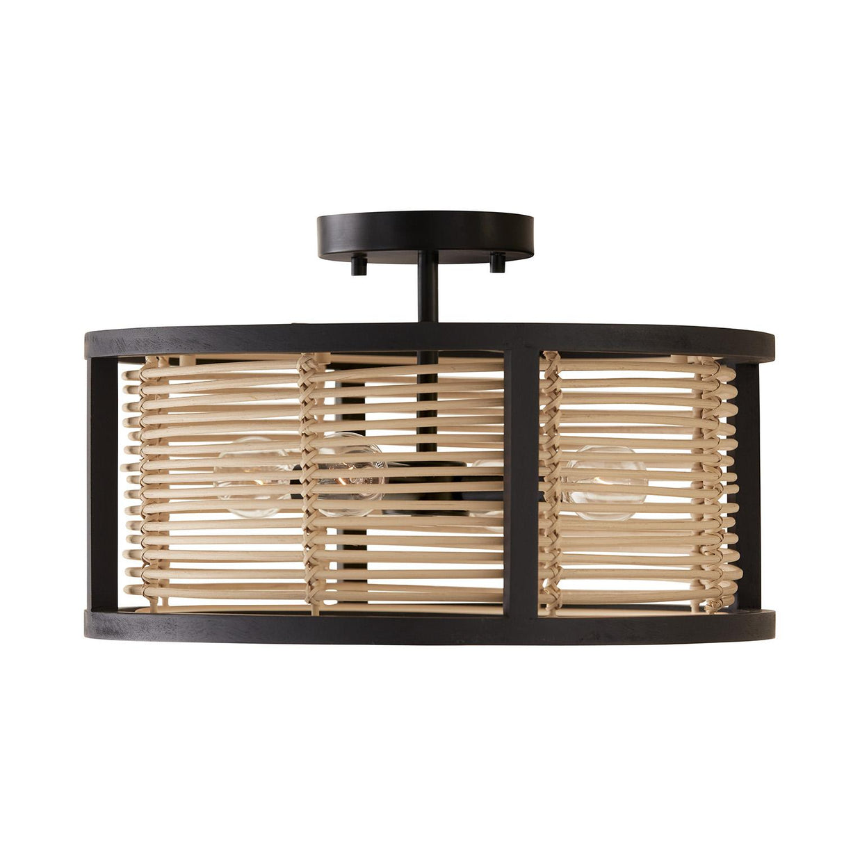 Capital Lighting 244041FK Rico 4 Light Semi-Flush Flat Black