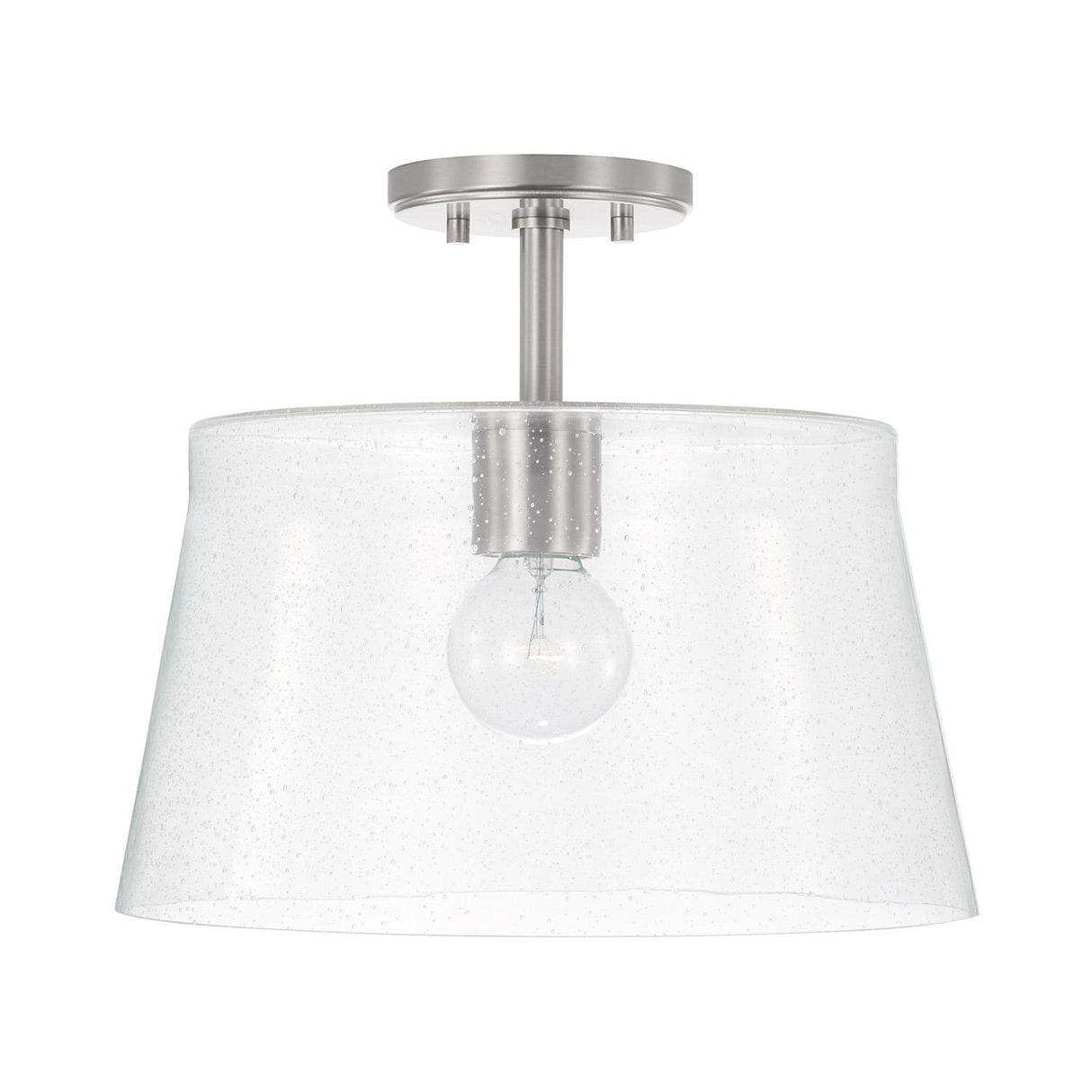 Capital Lighting 246911BN Baker 1 Light Pendant Brushed Nickel