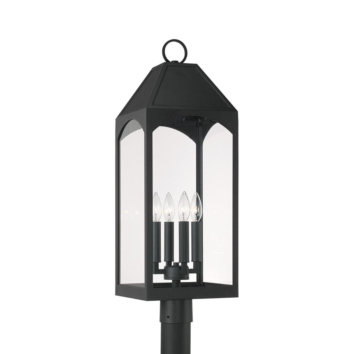 Capital Lighting 946343BK Burton 4 Light Outdoor Post Lantern Black