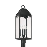 Capital Lighting 946343BK Burton 4 Light Outdoor Post Lantern Black