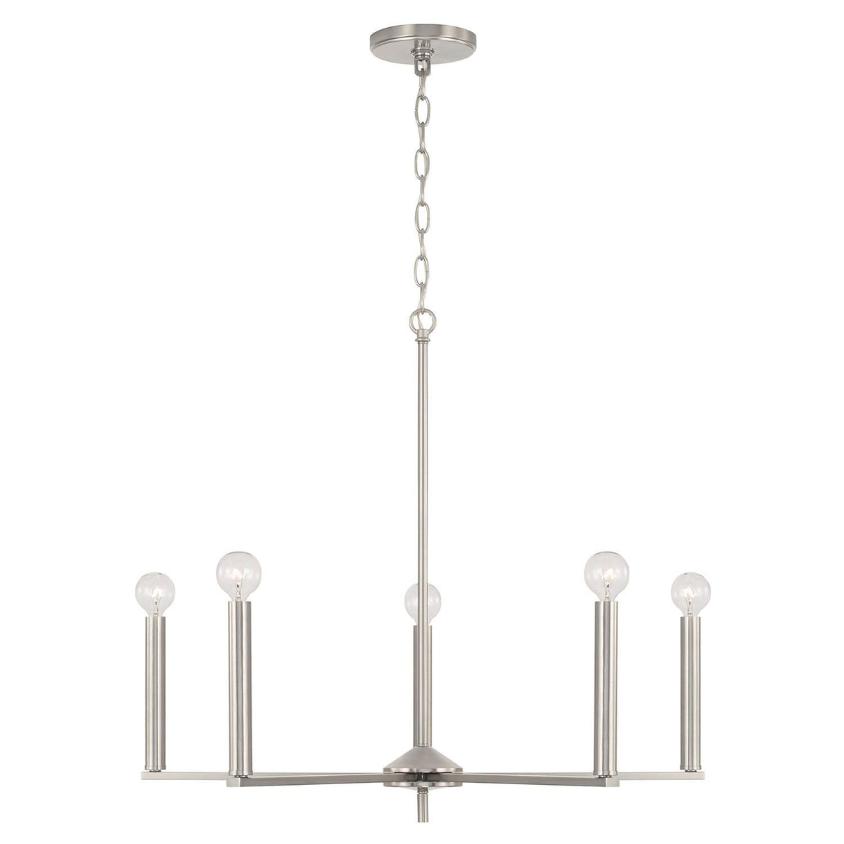 Capital Lighting 448651BN Portman 5 Light Chandelier Brushed Nickel