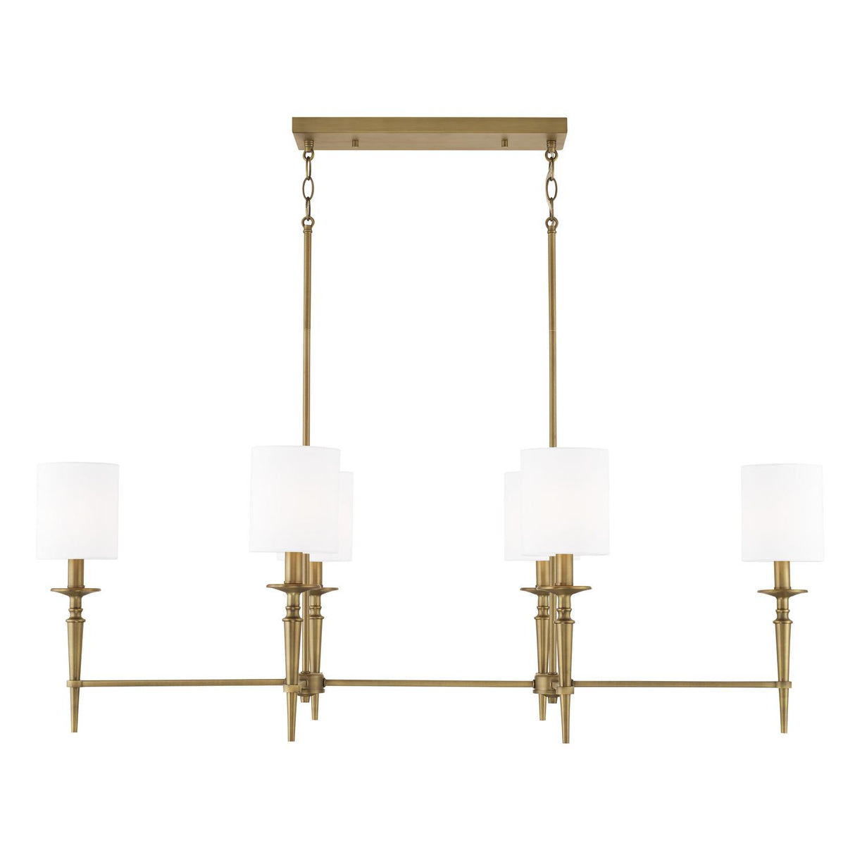 Capital Lighting 842661AD-701 Abbie 6 Light Island Aged Brass