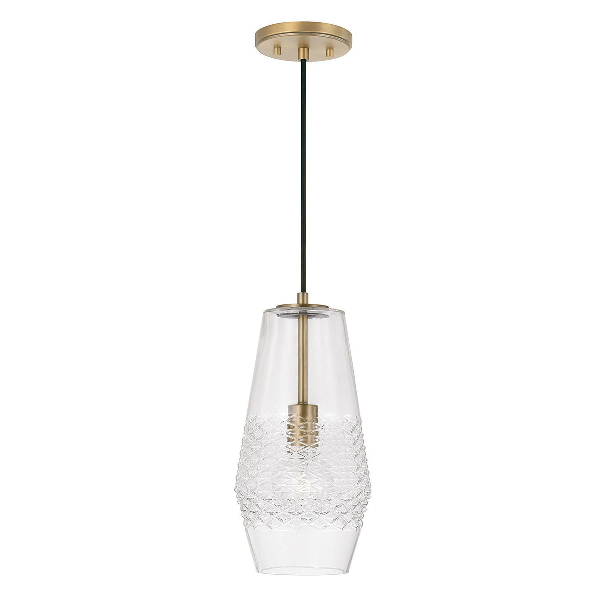Capital Lighting 345011AD Dena 1 Light Pendant Aged Brass