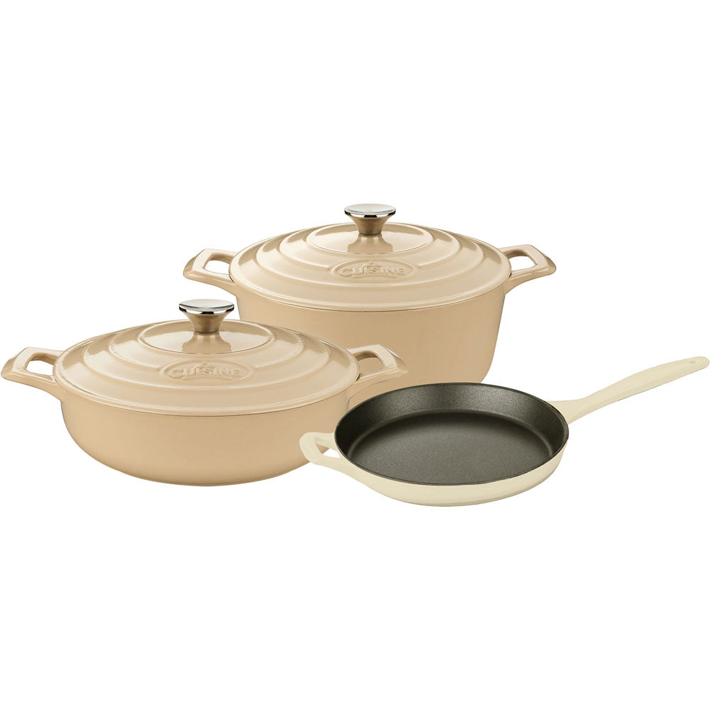 La Cuisine LC 2685MB 5 pc set, Pro Range 3.75QT Saute w/lid, 6.5QT Round w/lid, 10" Fry Pan