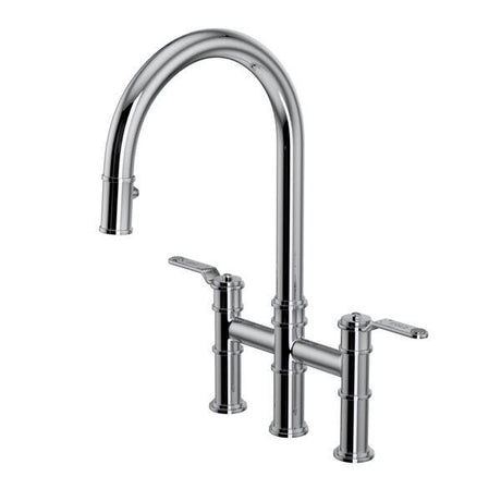 Armstrong™ Pull-Down Bridge Kitchen Faucet With C-Spout Polished Chrome
