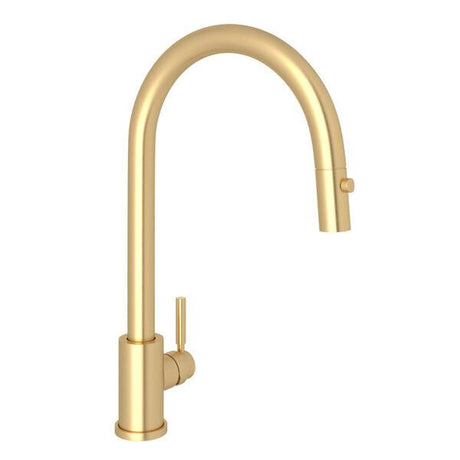 Holborn™ Pull-Down Kitchen Faucet With C-Spout Satin English Gold