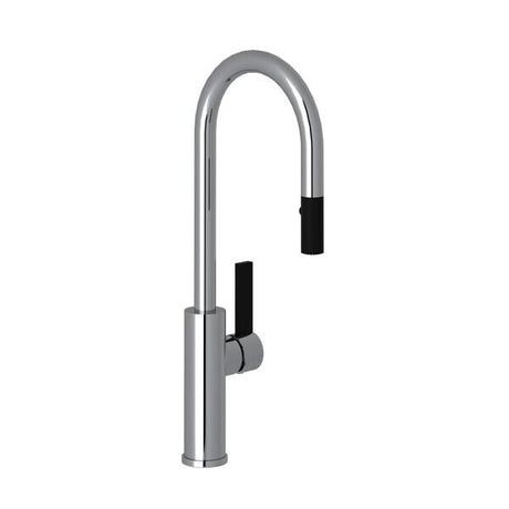 Tuario™ Pull-Down Bar/Food Prep Kitchen Faucet With C-Spout Polished Chrome