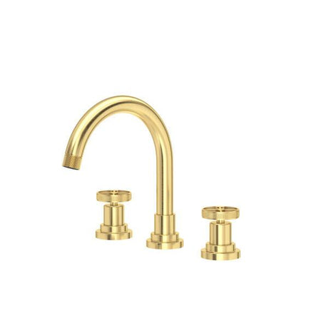 Campo™ Widespread Lavatory Faucet With C-Spout Satin Unlacquered Brass