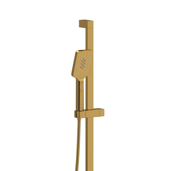 Handshower Set With 34" Slide Bar and 4-Function Handshower Brushed Gold