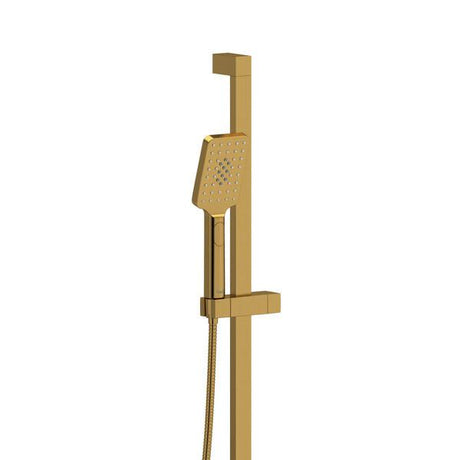 Handshower Set With 34" Slide Bar and 4-Function Handshower Brushed Gold