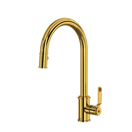 Armstrong™ Pull-Down Kitchen Faucet With C-Spout Unlacquered Brass