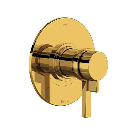 Lombardia® 1/2" Therm & Pressure Balance Trim with 3 Functions (Shared) Unlacquered Brass