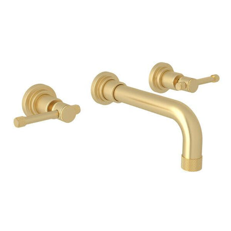 Campo™ Wall Mount Lavatory Faucet Satin Unlacquered Brass