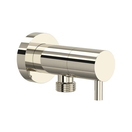 Handshower Outlet With Integrated Volume Control Polished Nickel