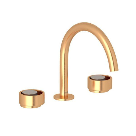 Eclissi™ Widespread Lavatory Faucet With C-Spout Satin Gold/Satin Nickel