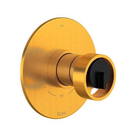 Eclissi™ 1/2" Therm & Pressure Balance Trim with 3 Functions (Shared) Satin Gold/Matte Black