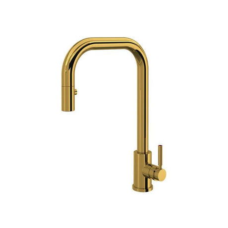 Holborn™ Pull-Down Kitchen Faucet With U-Spout Unlacquered Brass