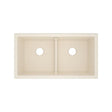 Shaker™ 33" Double Bowl Undermount Fireclay Kitchen Sink Parchment