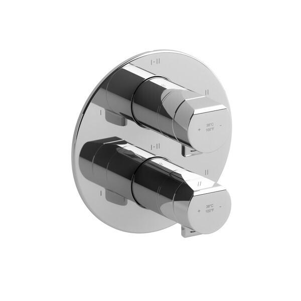 Parabola™ 3/4" Therm & Pressure Balance Trim with 6 Functions (Shared) Chrome