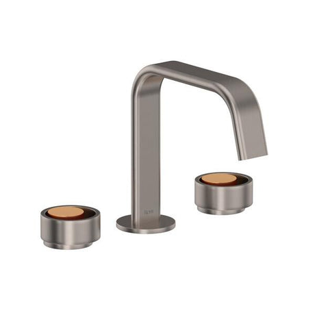 Eclissi™ Widespread Lavatory Faucet With U-Spout Satin Nickel/Satin Gold