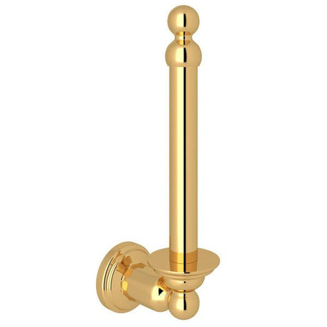 Wall Mount Spare Toilet Paper Holder English Gold