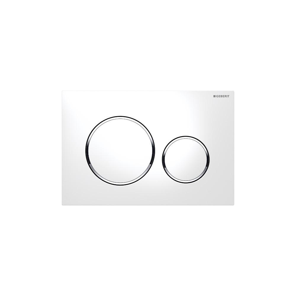 Geberit G115882KJ1 Sigma 20 Dual Flush 1.6 / .8 GPF Actuator Plate White/Polished Chrome