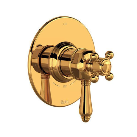 1/2" Therm & Pressure Balance Trim with 3 Functions (Shared) Italian Brass