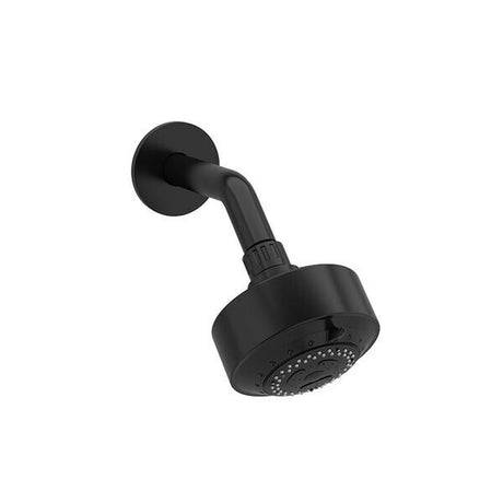 4" 3-Function Showerhead With Arm Black
