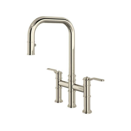 Armstrong™ Pull-Down Bridge Kitchen Faucet With U-Spout Polished Nickel