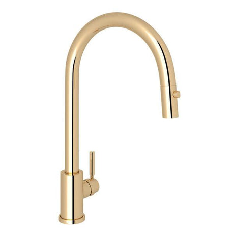 Holborn™ Pull-Down Kitchen Faucet With C-Spout English Gold