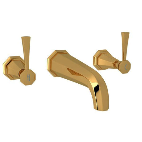 Deco™ Wall Mount Lavatory Faucet Unlacquered Brass