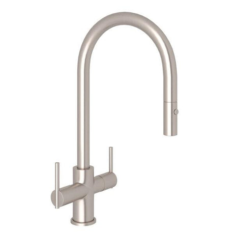 Pirellone™ Two Handle Pull-Down Kitchen Faucet Satin Nickel