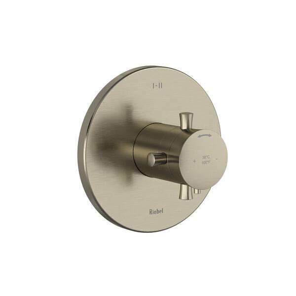 Edge 1/2" Therm & Pressure Balance Trim with 3 Functions (Shared) Brushed Nickel