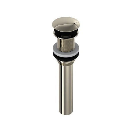 Push Drain Without Overflow Polished Nickel