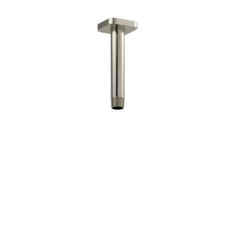 6" Ceiling Mount Shower Arm With Square Escutcheon Brushed Nickel