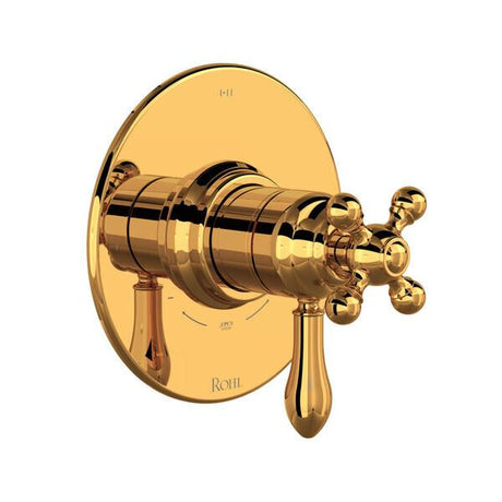 Arcana™ 1/2" Therm & Pressure Balance Trim with 3 Functions (Shared) Italian Brass