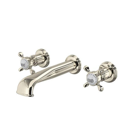 Edwardian™ Wall Mount Lavatory Faucet With U-Spout Polished Nickel