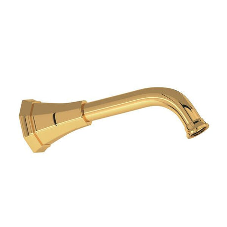 7" Reach Wall Mount Shower Arm With Octagonal Escutcheon English Gold