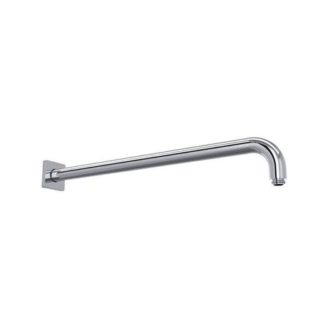 20" Reach Wall Mount Shower Arm With Square Escutcheon Polished Chrome
