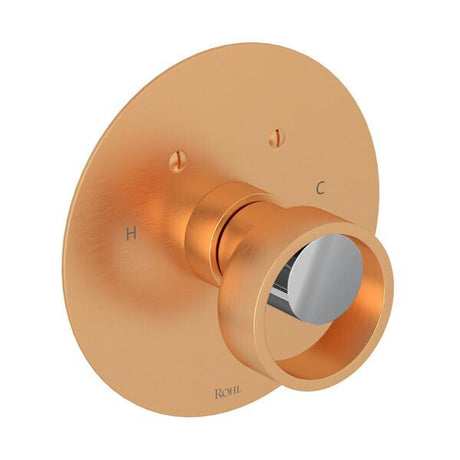 Eclissi™ 3/4" Thermostatic Trim Without Volume Control Satin Gold/Polished Chrome