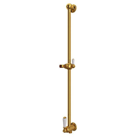 25" Slide Bar With Integrated Volume Control And Outlet Unlacquered Brass