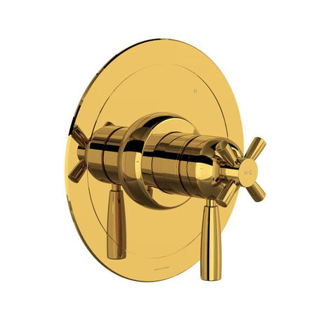 Holborn™ 1/2" Therm & Pressure Balance Trim with 5 Functions (Shared) Unlacquered Brass