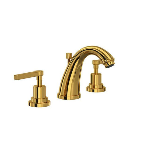 Lombardia® Widespread Lavatory Faucet With C-Spout Unlacquered Brass